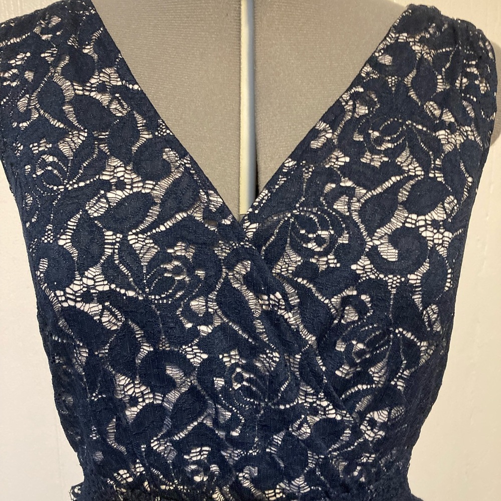 🔥 NWT American rag navy detailed lace sleeveless dress size M - Picture 5 of 16